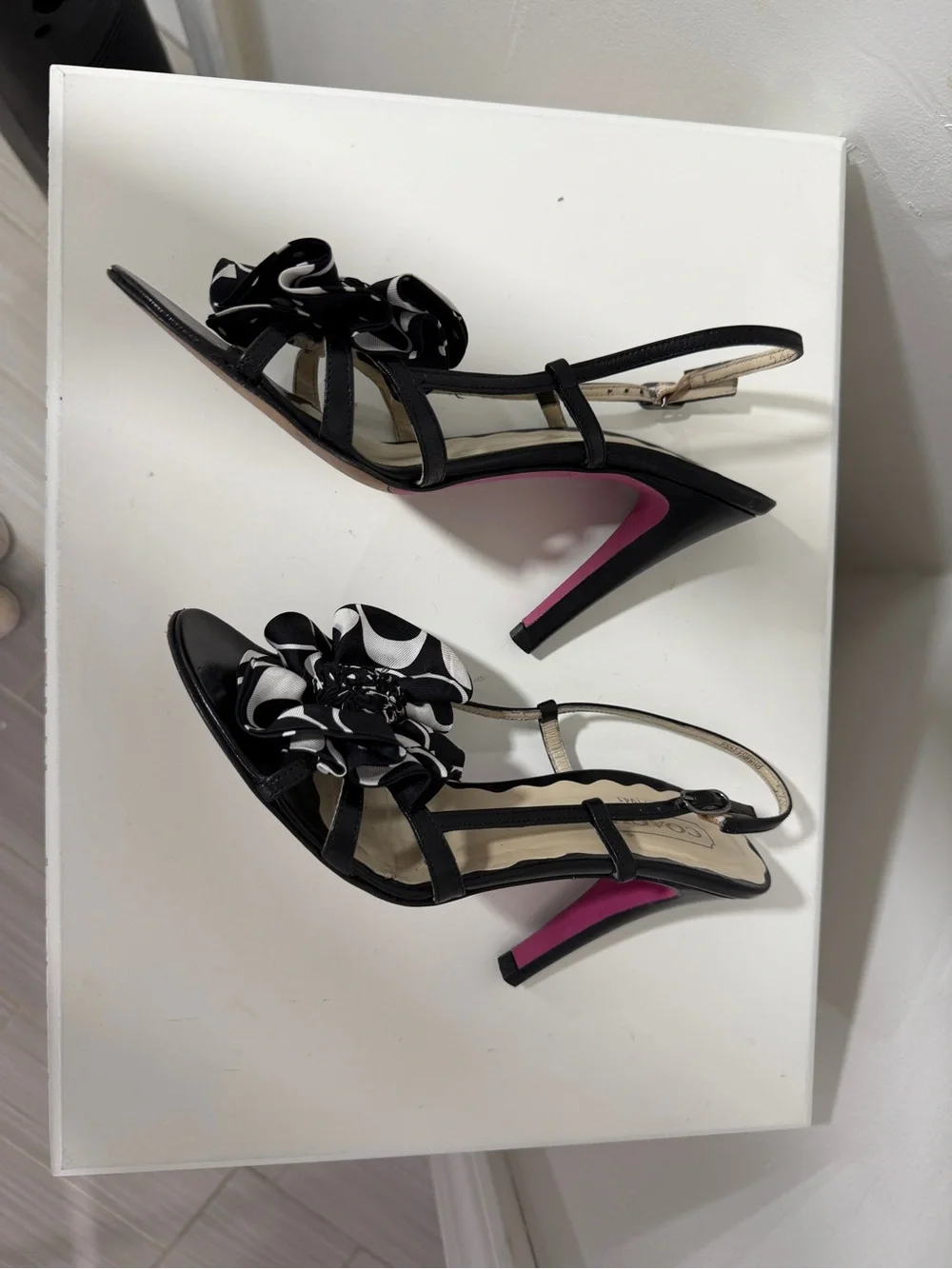 Coach Strappy Floral Heels